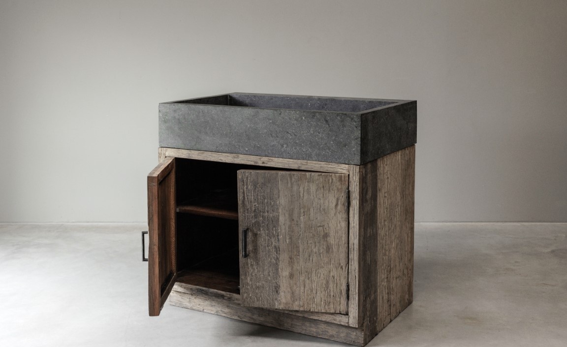 2-Deurs Kast Met Spoelbak + Kraangat | K002 | Rene Houtman Interieurs