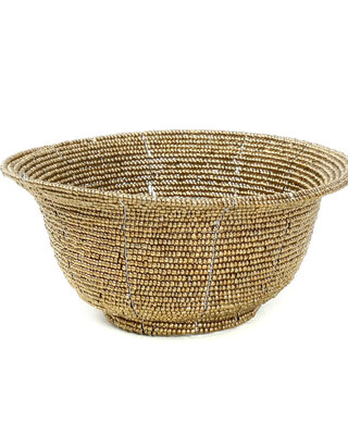 Bazar Bizar De Beaded Kom Laag - Goud - S