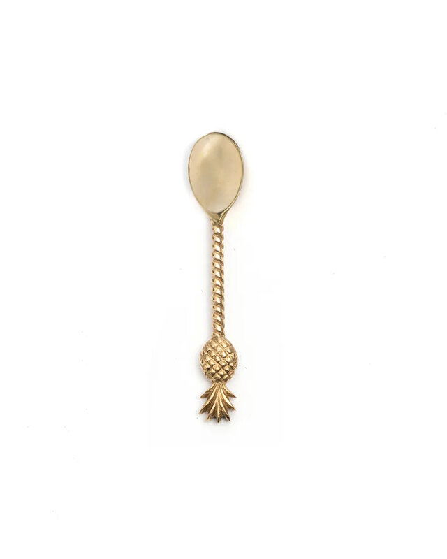 Bazar Bizar De Pineapple Theelepel - Goud