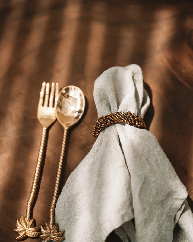 Bazar Bizar De Palmboom Salade Lepel - Goud