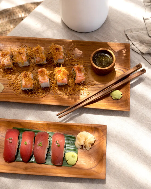 Bazar Bizar De Teak Root Sushi Bord - L