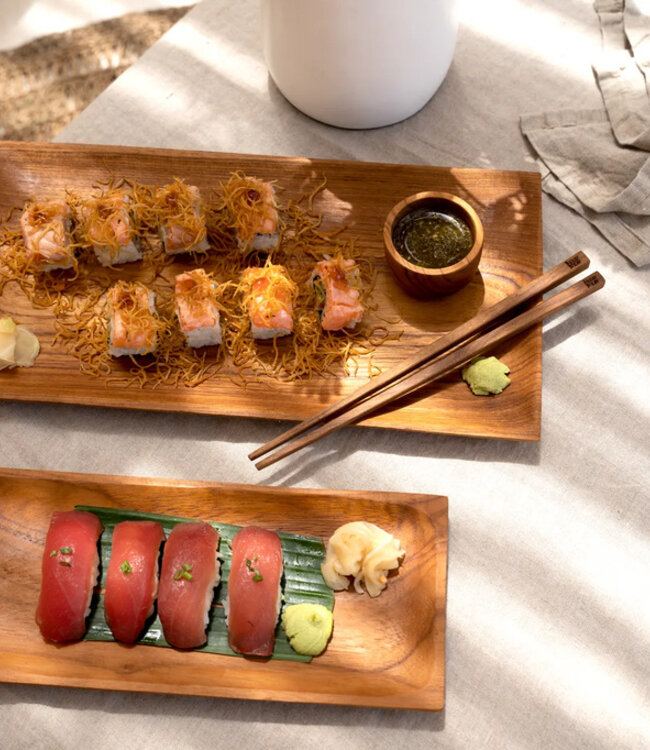 Bazar Bizar De Teak Root Sushi Bord - L