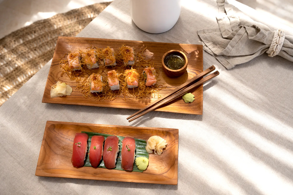 Bazar Bizar De Teak Root Sushi Bord - L