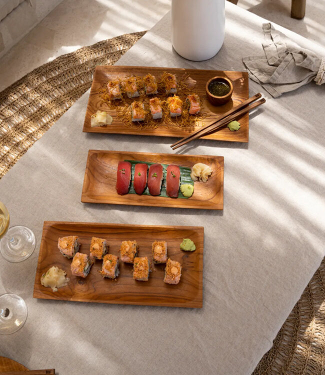 Bazar Bizar De Teak Root Sushi Bord - L