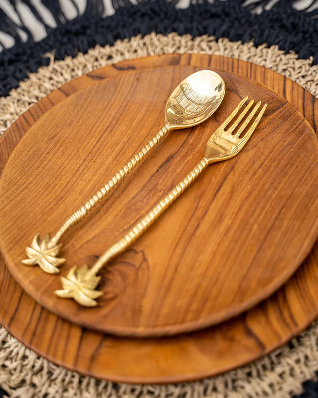Bazar Bizar De Palm Tree Lepel - Goud
