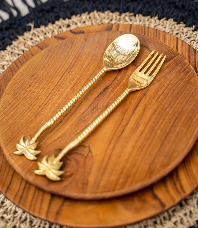 Bazar Bizar De Palm Tree Lepel - Goud