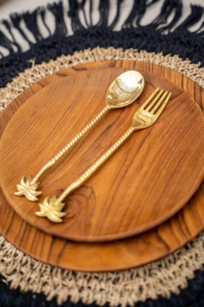 Bazar Bizar De Palm Tree Lepel - Goud