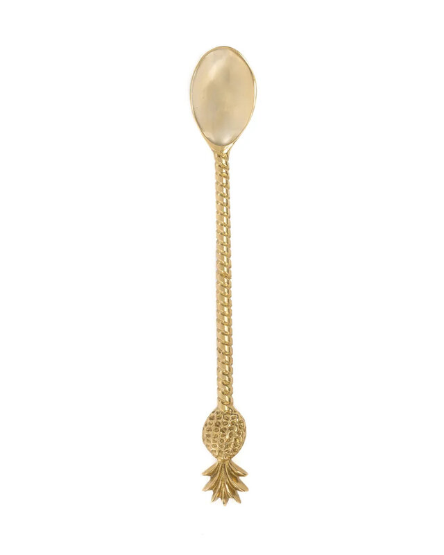 Bazar Bizar De Pineapple Lange Lepel - Goud