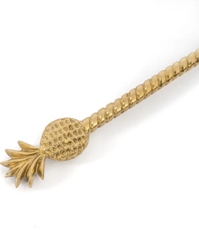 Bazar Bizar De Pineapple Lange Lepel - Goud