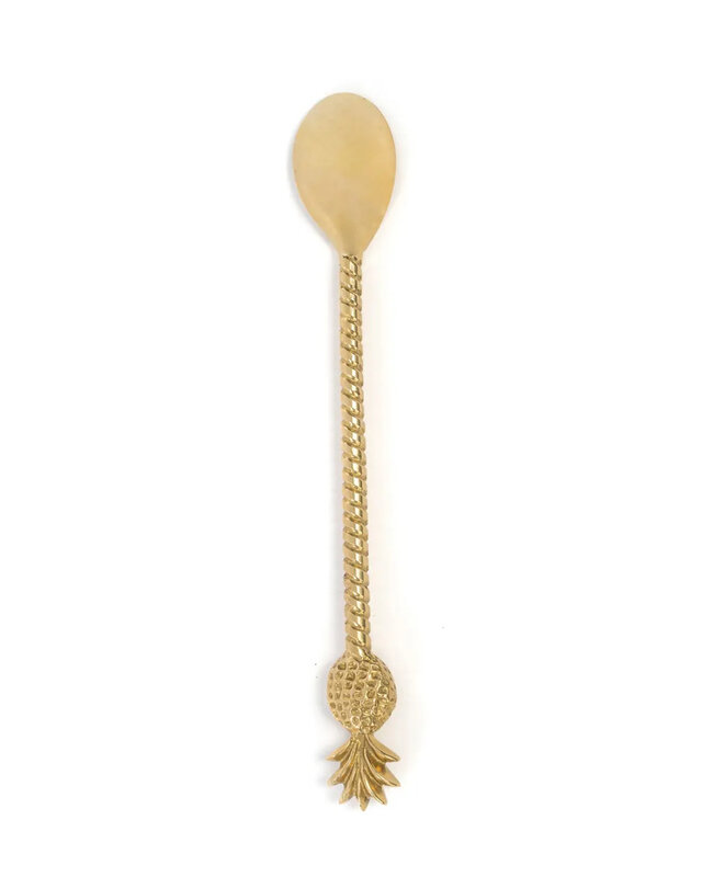 Bazar Bizar De Pineapple Lange Lepel - Goud