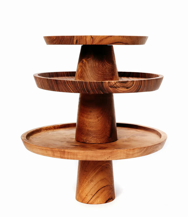 Bazar Bizar De Teak Root Taart Plateau - M