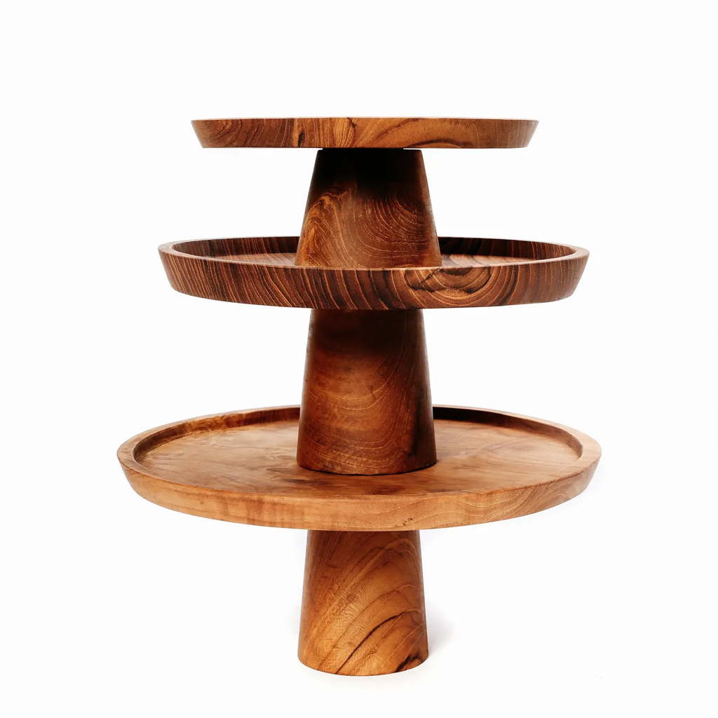 Bazar Bizar De Teak Root Taart Plateau - M