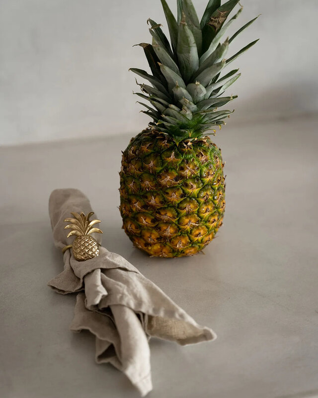 Bazar Bizar De Ananas Servetring - Goud
