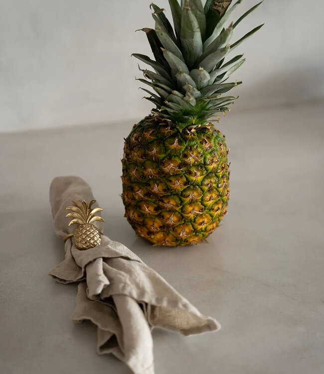 Bazar Bizar De Ananas Servetring - Goud