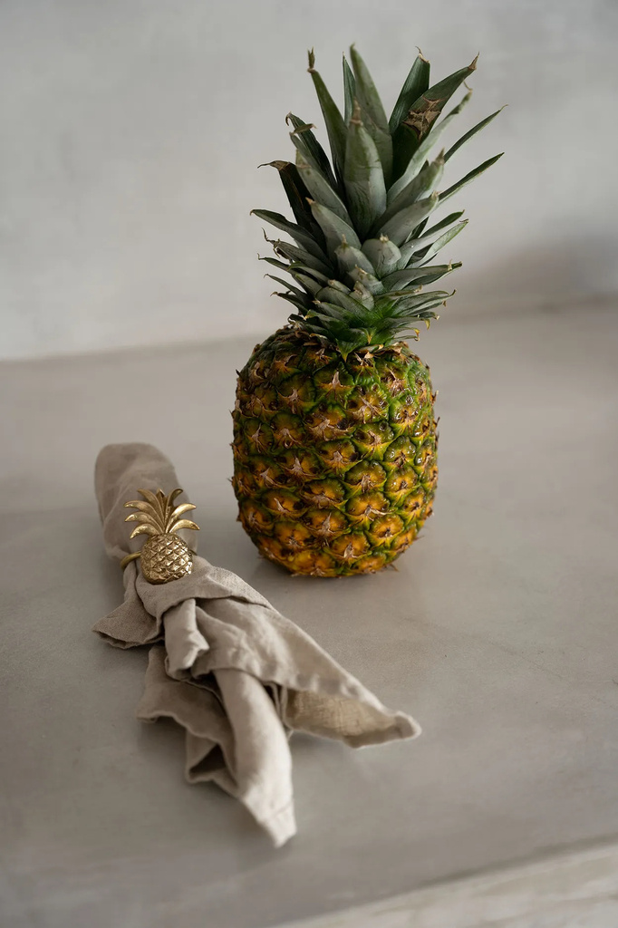 Bazar Bizar De Ananas Servetring - Goud