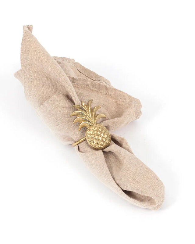 Bazar Bizar De Ananas Servetring - Goud