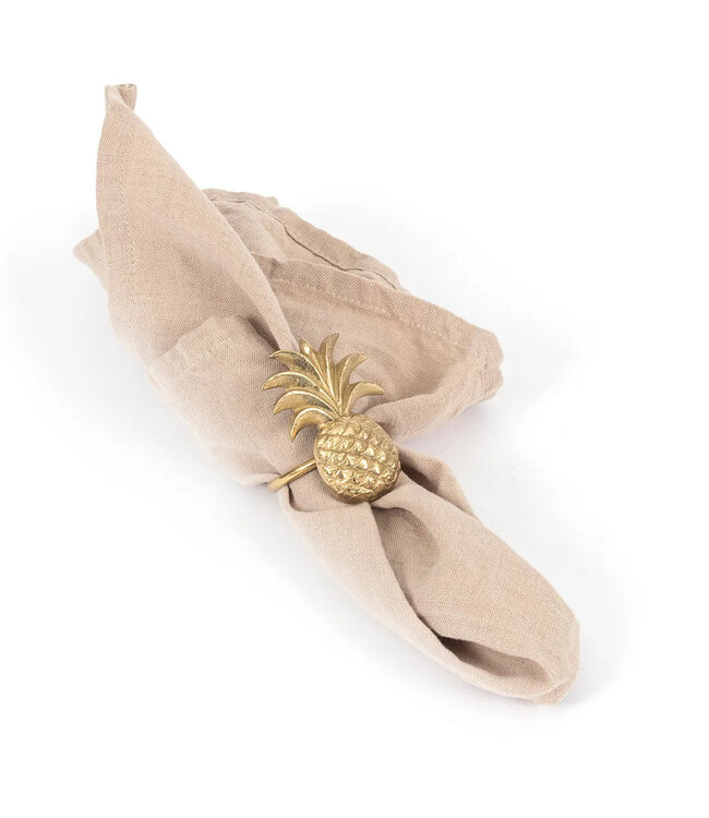 Bazar Bizar De Ananas Servetring - Goud