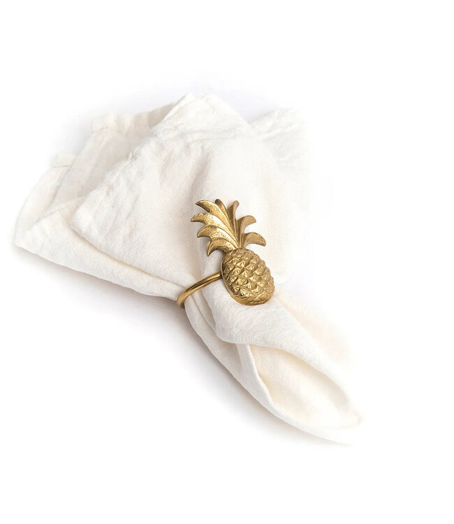 Bazar Bizar De Ananas Servetring - Goud