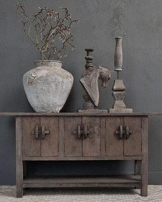 Luksa Home Collection Wandkast Bam | Antique Grey | H83xB160xD40 cm