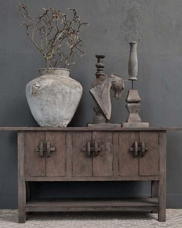 Luksa Home Collection Wandkast Bam | Antique Grey | H83xB160xD40 cm