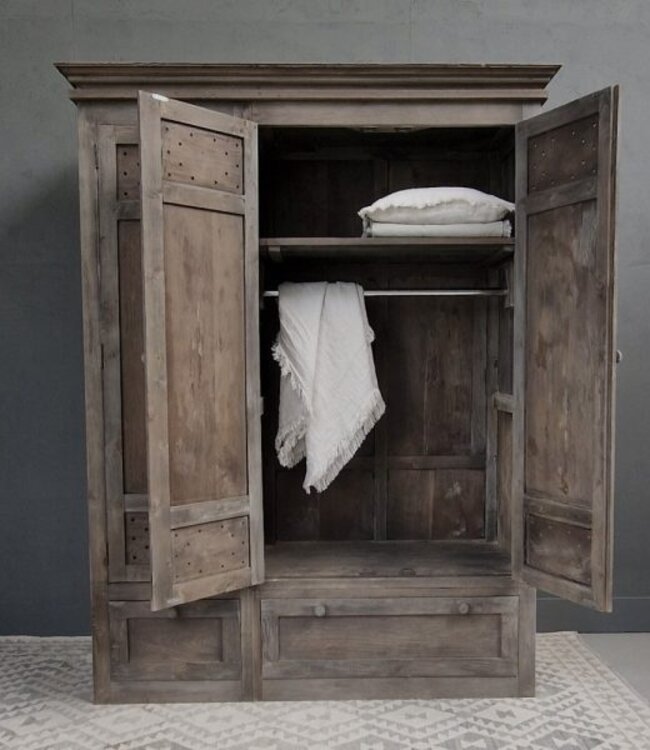 Luksa Home Collection Linnenkast Davide | Antique Grey | H210xB150xD58 cm