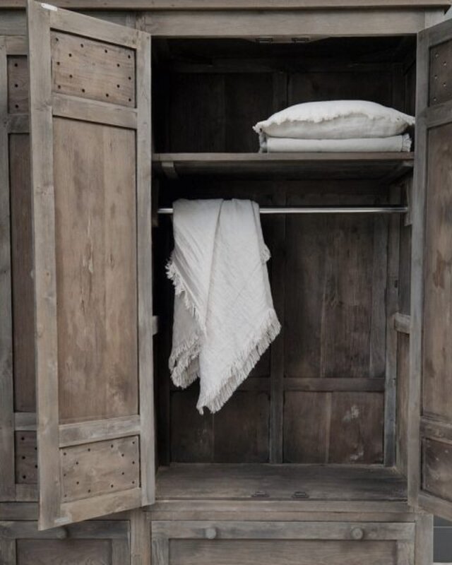 Luksa Home Collection Linnenkast Davide | Antique Grey | H210xB150xD58 cm