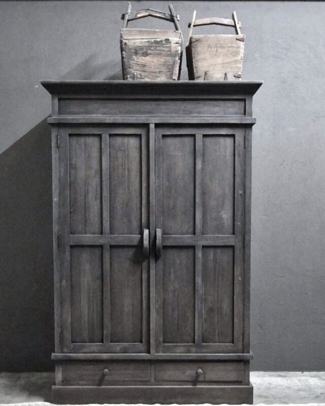 Luksa Home Collection Kast Nick | Antique Grey | H180xB130xD50 cm