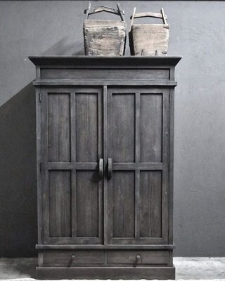 Luksa Home Collection Kast Nick | Antique Grey | H195xB130xD50 cm