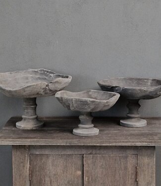 Luksa Home Collection Houten Schaal Fruitschaal Tray Op Voet | 3 Maten