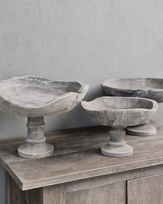 Luksa Home Collection Houten Schaal Fruitschaal Tray Op Voet | 3 Maten