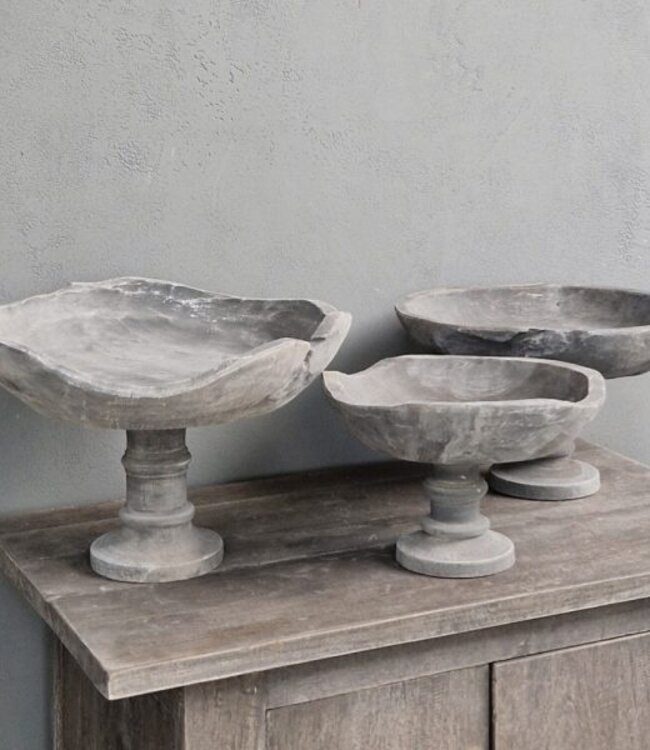 Luksa Home Collection Houten Schaal Fruitschaal Tray Op Voet | 3 Maten