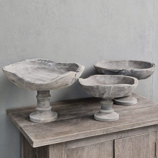 Luksa Home Collection Houten Schaal Fruitschaal Tray Op Voet | 3 Maten