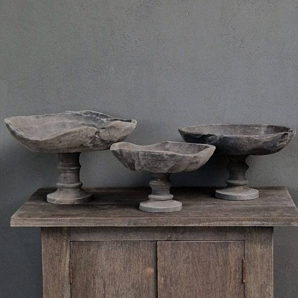 Luksa Home Collection Houten Schaal Fruitschaal Tray Op Voet | 3 Maten