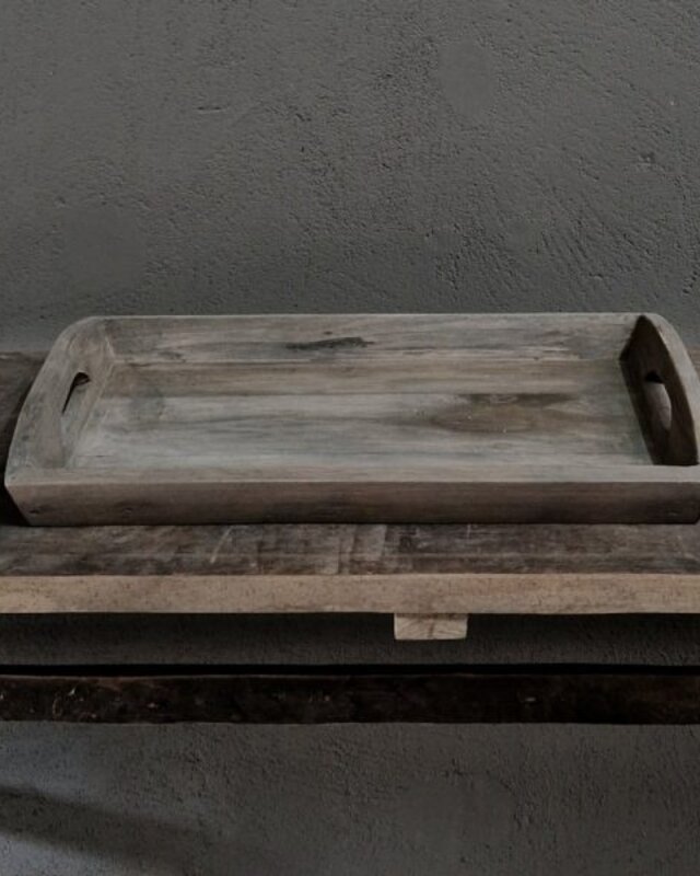 Luksa Home Collection Oud Dienblad | Antique Grey | H6 x B50 x D30 cm