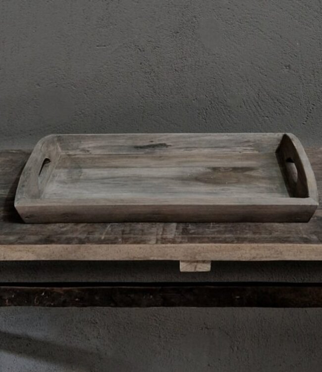 Luksa Home Collection Oud Dienblad | Antique Grey | H6 x B50 x D30 cm