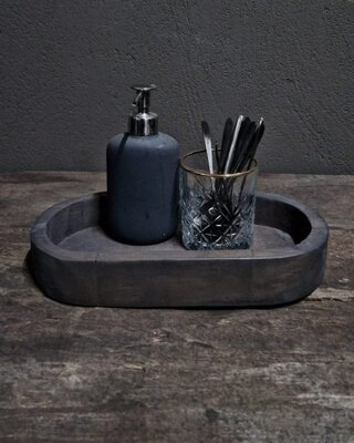 Luksa Home Collection Houten Ovale Bakje | Vintage Grey