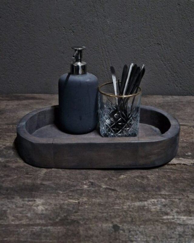 Luksa Home Collection Houten Ovale Bakje | Vintage Grey
