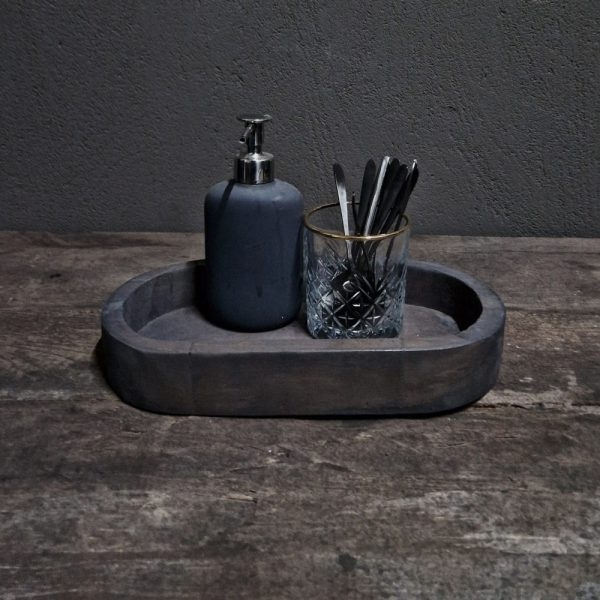 Luksa Home Collection Houten Ovale Bakje | Vintage Grey
