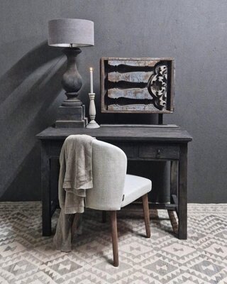 Luksa Home Collection Houten Bureau | Antique Grey | H81xB120xD60 cm
