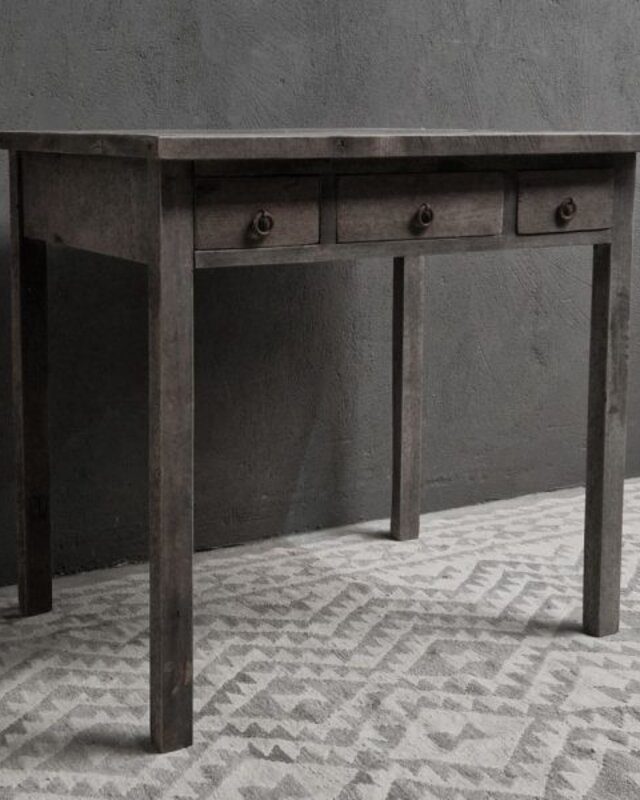 Luksa Home Collection Oud Schrijftafeltje | Antique Grey | H85xB90xD60 cm