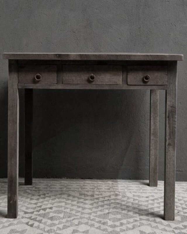 Luksa Home Collection Oud Schrijftafeltje | Antique Grey | H85xB90xD60 cm