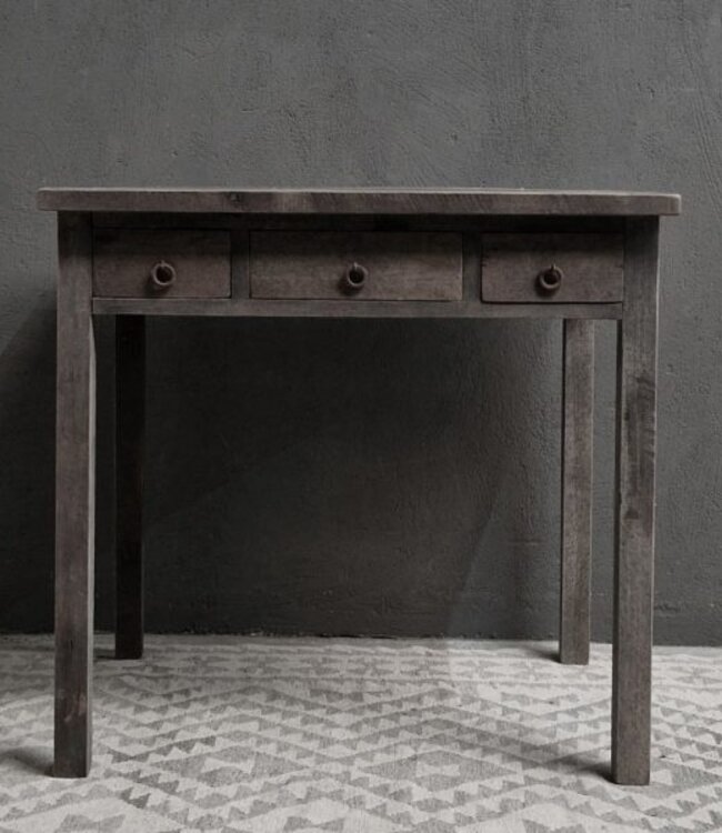 Luksa Home Collection Oud Schrijftafeltje | Antique Grey | H85xB90xD60 cm