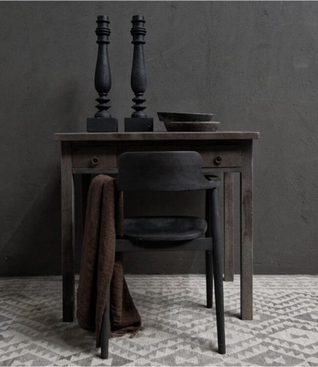Luksa Home Collection Oud Schrijftafeltje | Antique Grey | H85xB90xD60 cm
