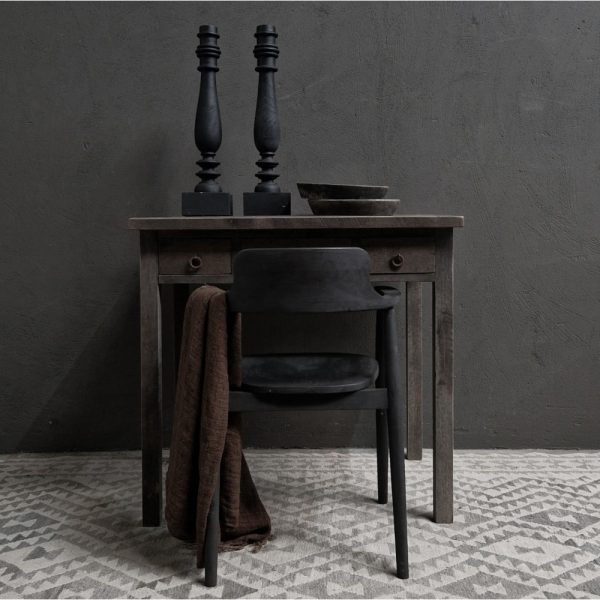 Luksa Home Collection Oud Schrijftafeltje | Antique Grey | H85xB90xD60 cm