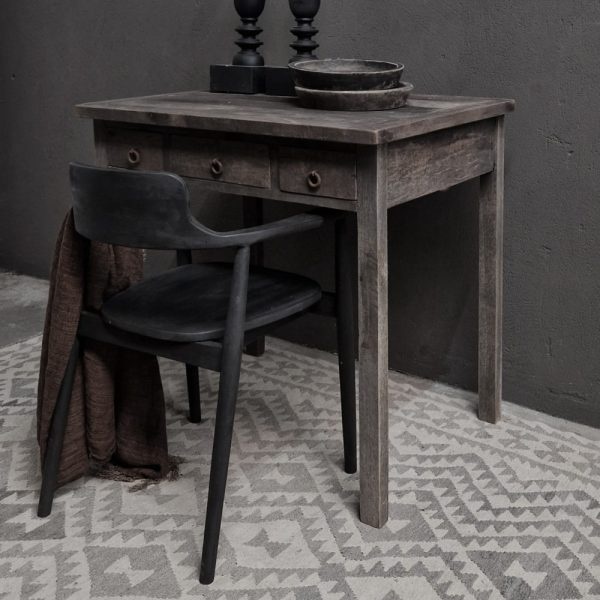 Luksa Home Collection Oud Schrijftafeltje | Antique Grey | H85xB90xD60 cm