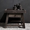 Houten Bijzettafel | Antique Grey | H57xB65xD60 cm