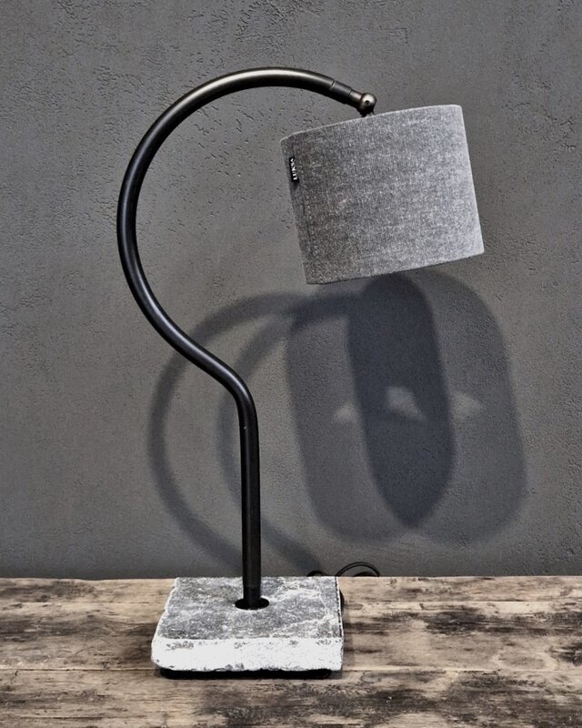 Luksa Home Collection Tafellamp Aaron | Vintage Grey | Stenen Voet