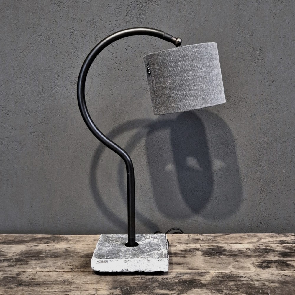 Luksa Home Collection Tafellamp Aaron | Vintage Grey | Stenen Voet