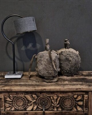 Luksa Home Collection Tafellamp Aaron | Vintage Grey | Stenen Voet