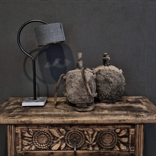 Luksa Home Collection Tafellamp Aaron | Vintage Grey | Stenen Voet